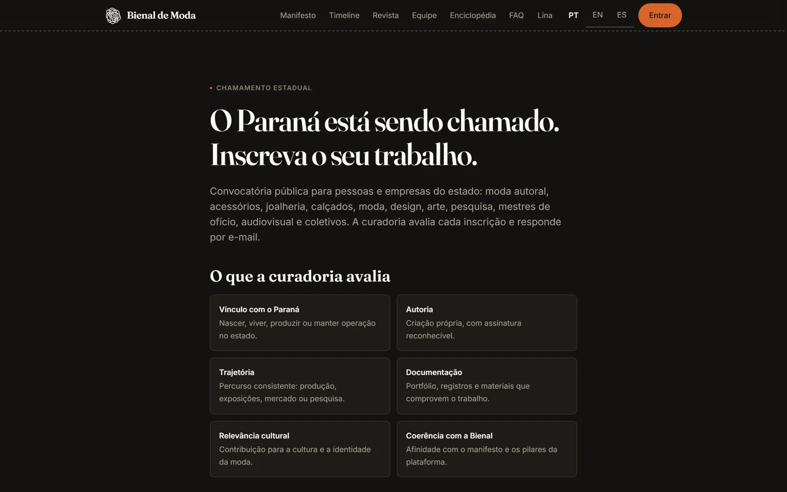 Chamamento Estadual da Bienal