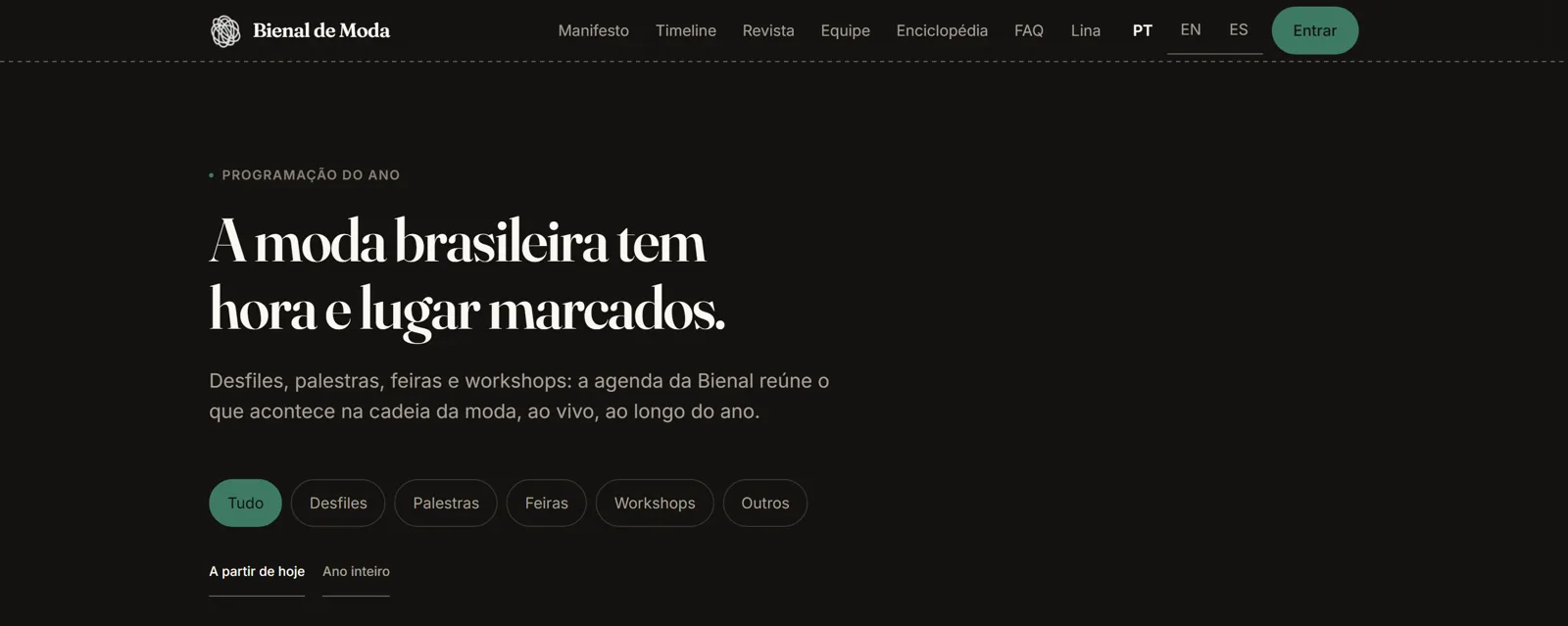 Programa&ccedil;&atilde;o do ano da Bienal