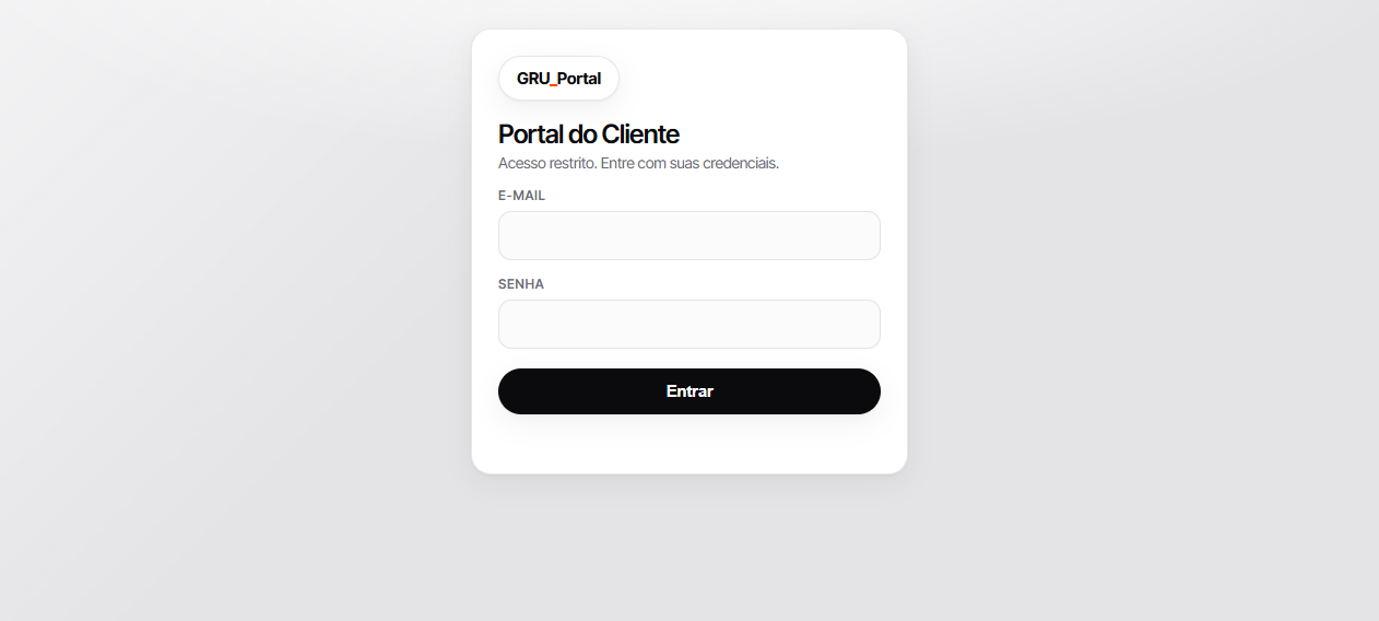 Portal do cliente no GRU Due Diligence